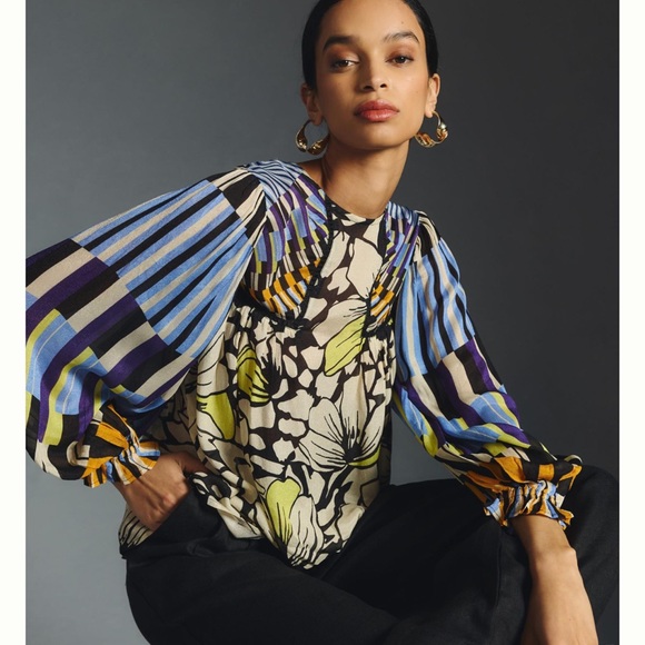 Anthropologie Bl^nk Miranda peasant blouse 👚 - Picture 5 of 7